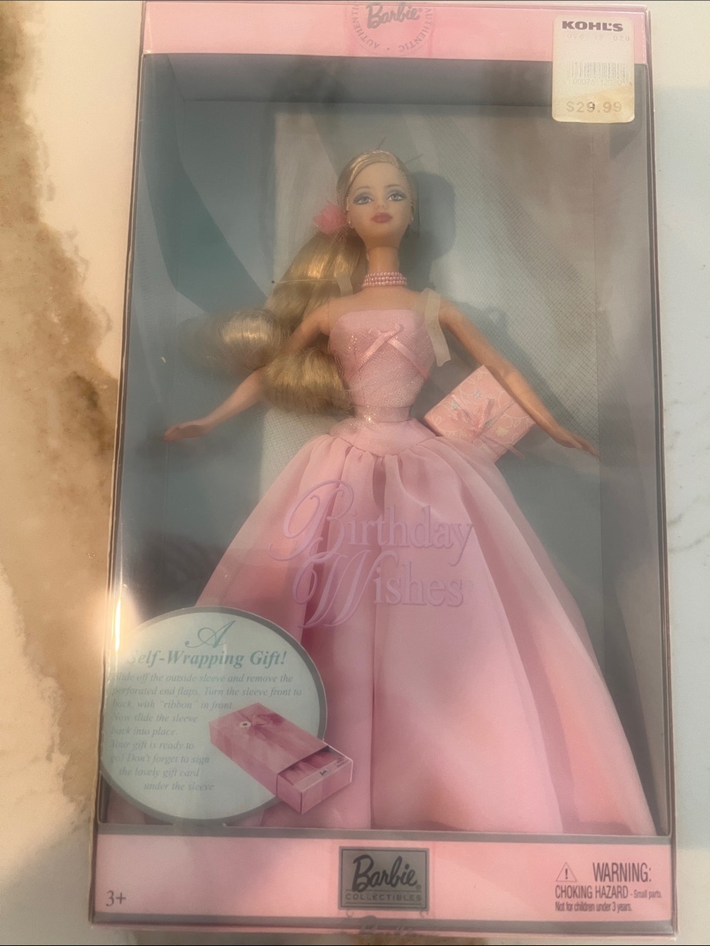 Barbie 2003 Birthday Wishes Pink Collectible Doll Box Never Opened